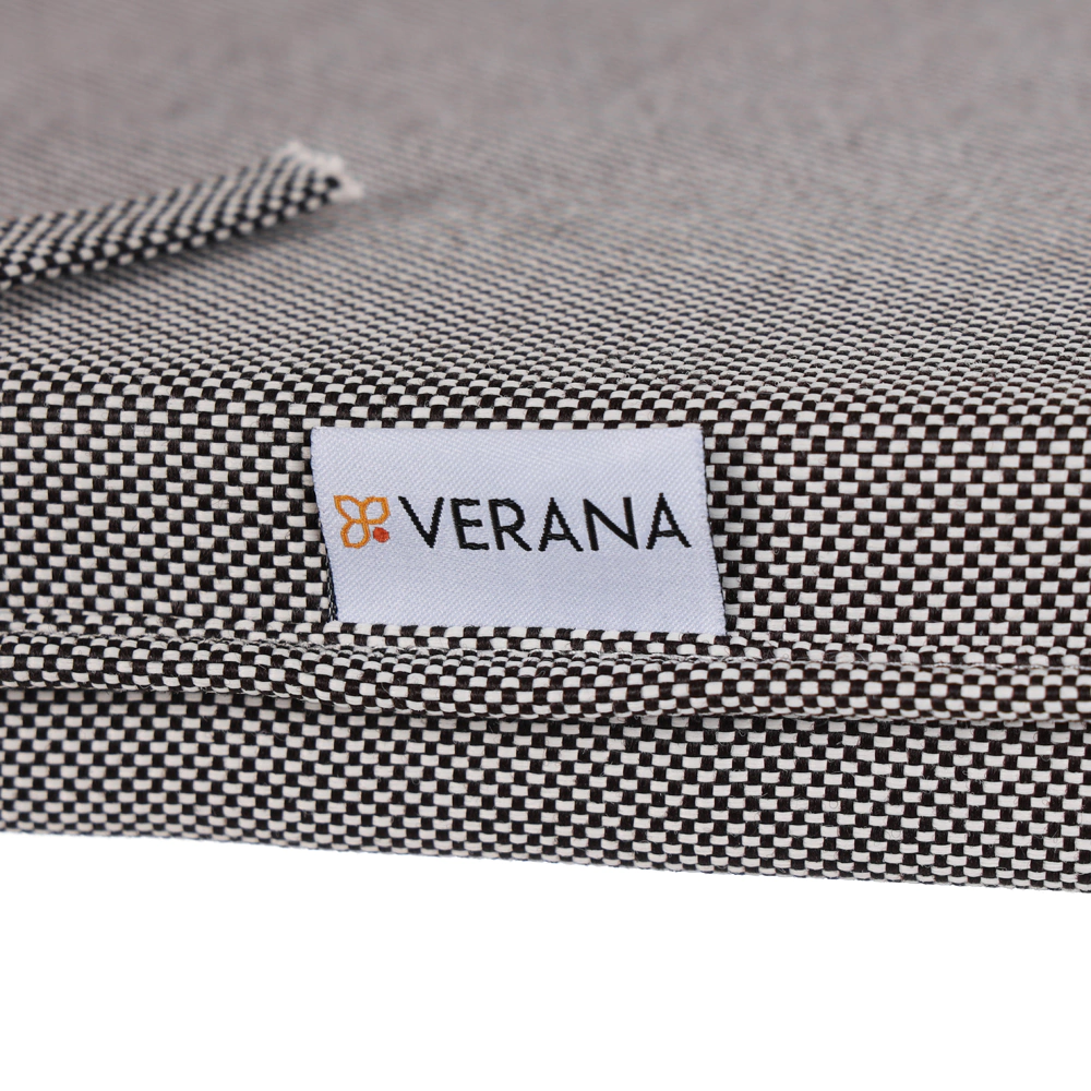 Подушка-сидушка 45х45х5 см влагостойкая темно-серая Валенсия VERANA