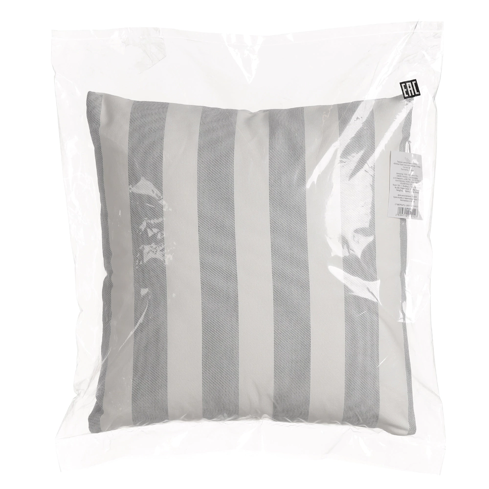 Подушка декоративная 40х40 см серая полоска крупная VERANA