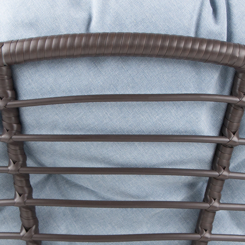 Кресло садовое поворотное Аргос 360° d95x85 см, техноротанг, коричневое