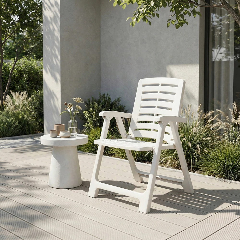 Кресло складное Progarden Rexi 56х59х82 см пластик, белое