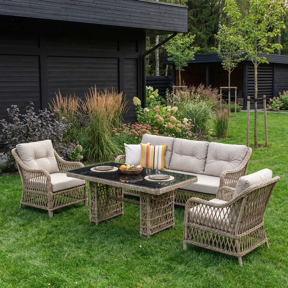 Комплект мебели 4 предмета с подушками, техноротанг Мадео Terazzi