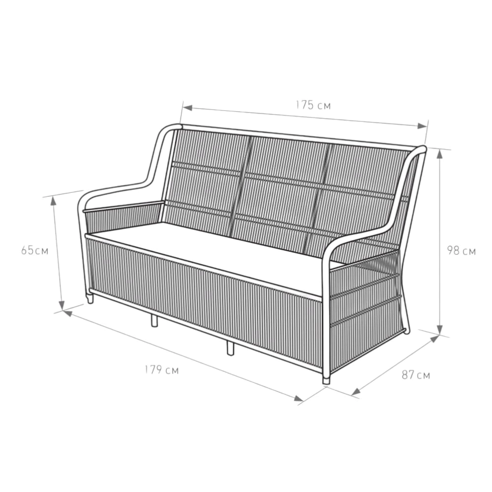 Комплект мебели 4 предмета с подушками, техноротанг Милан Alfart