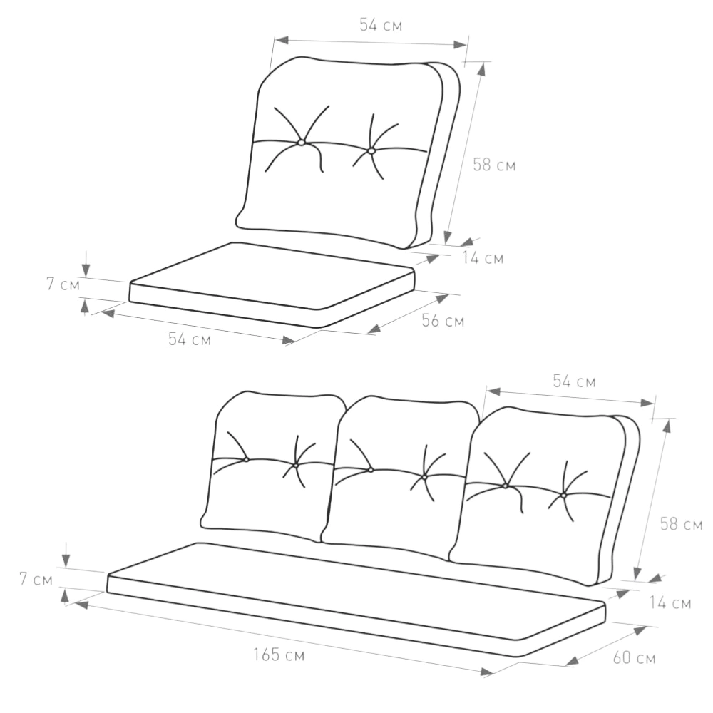 Комплект мебели 4 предмета с подушками, техноротанг Милан Alfart
