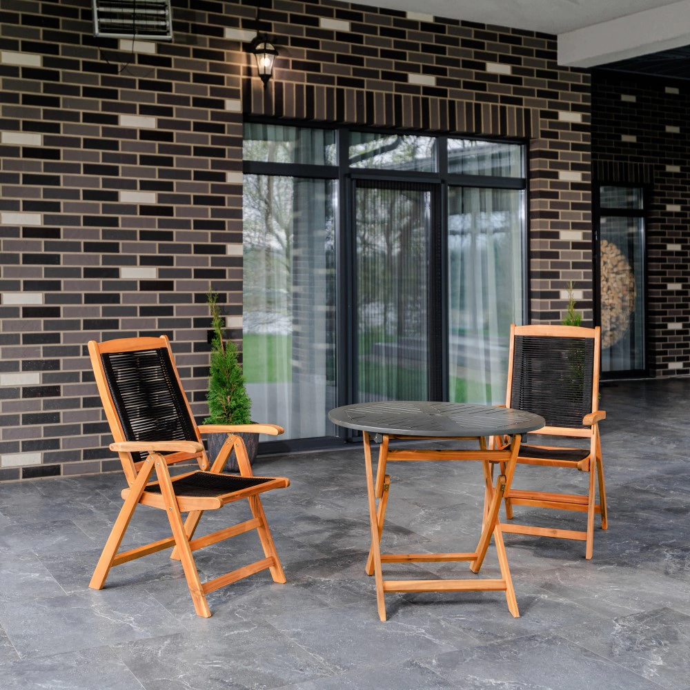 Кресло складное 88x57x107 акация, черный