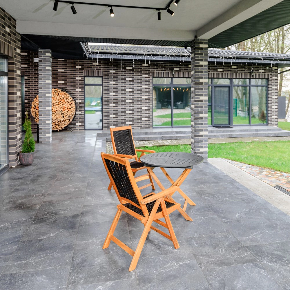 Кресло складное 88x57x107 акация, черный