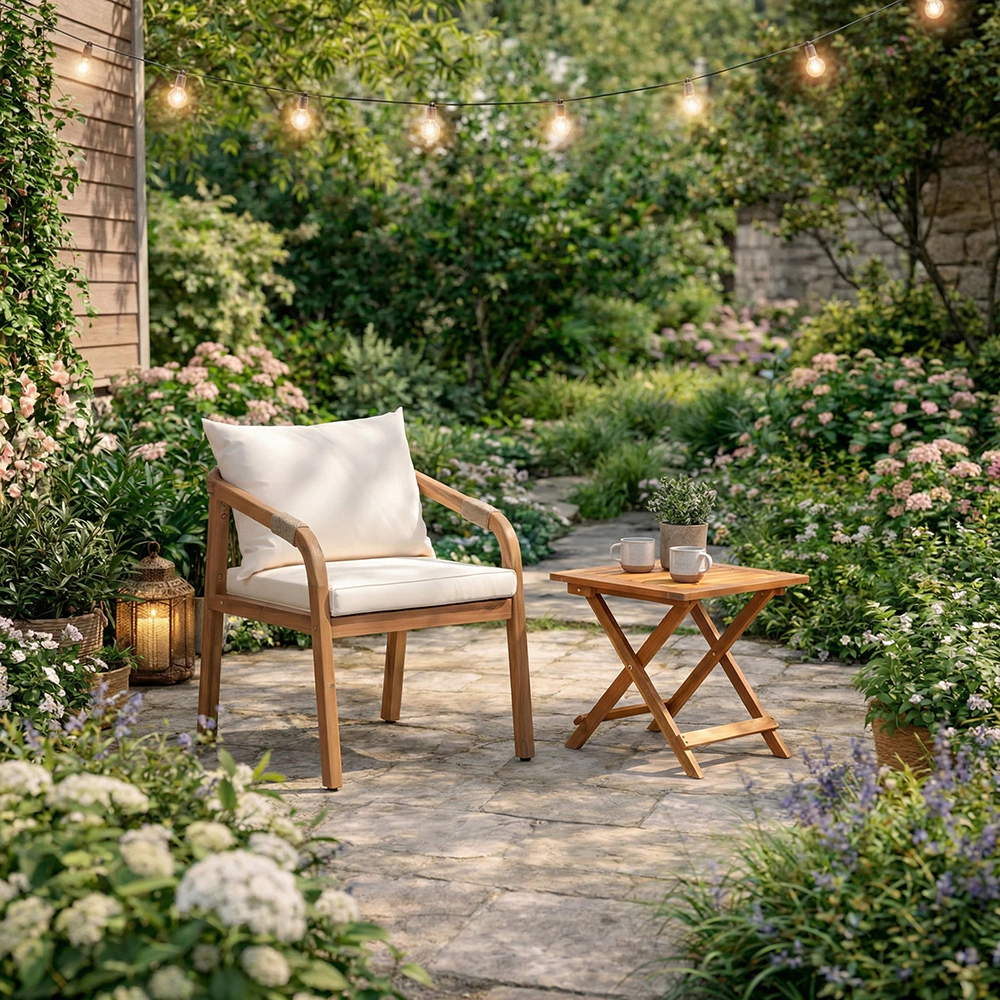 Столик складной 45х45х40 см акация