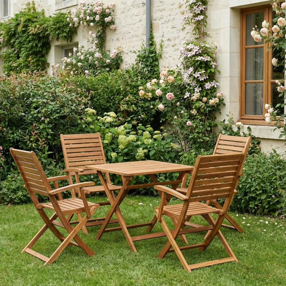 Стол складной 90х90х74 см акация