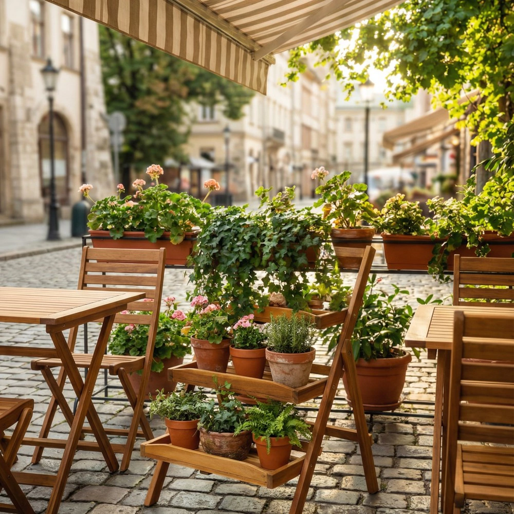 Этажерка складная 52х56х79 см акация