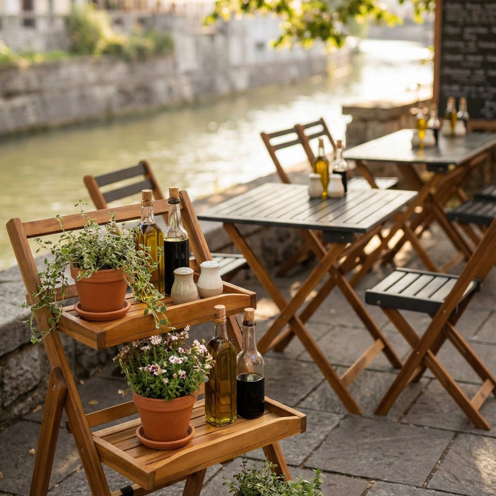 Этажерка складная 52х56х79 см акация