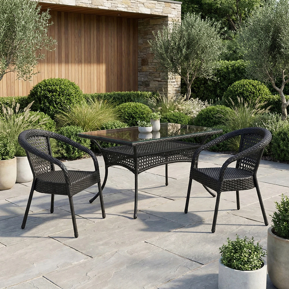 Стол садовый AIKO DECO 120х90х75 см техноротанг темно-коричневый