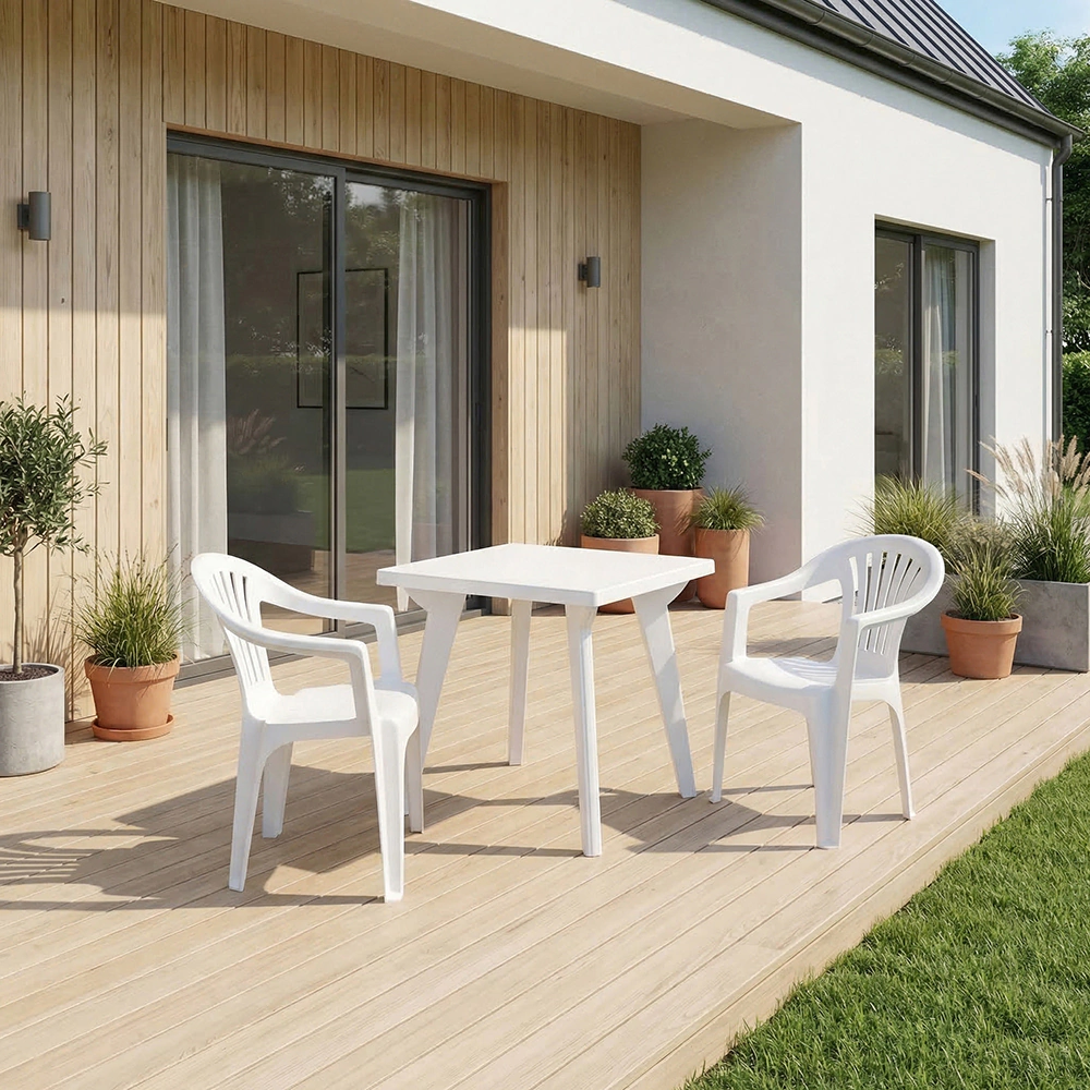 Кресло садовое Эфес 55х58х76 см пластик, белое