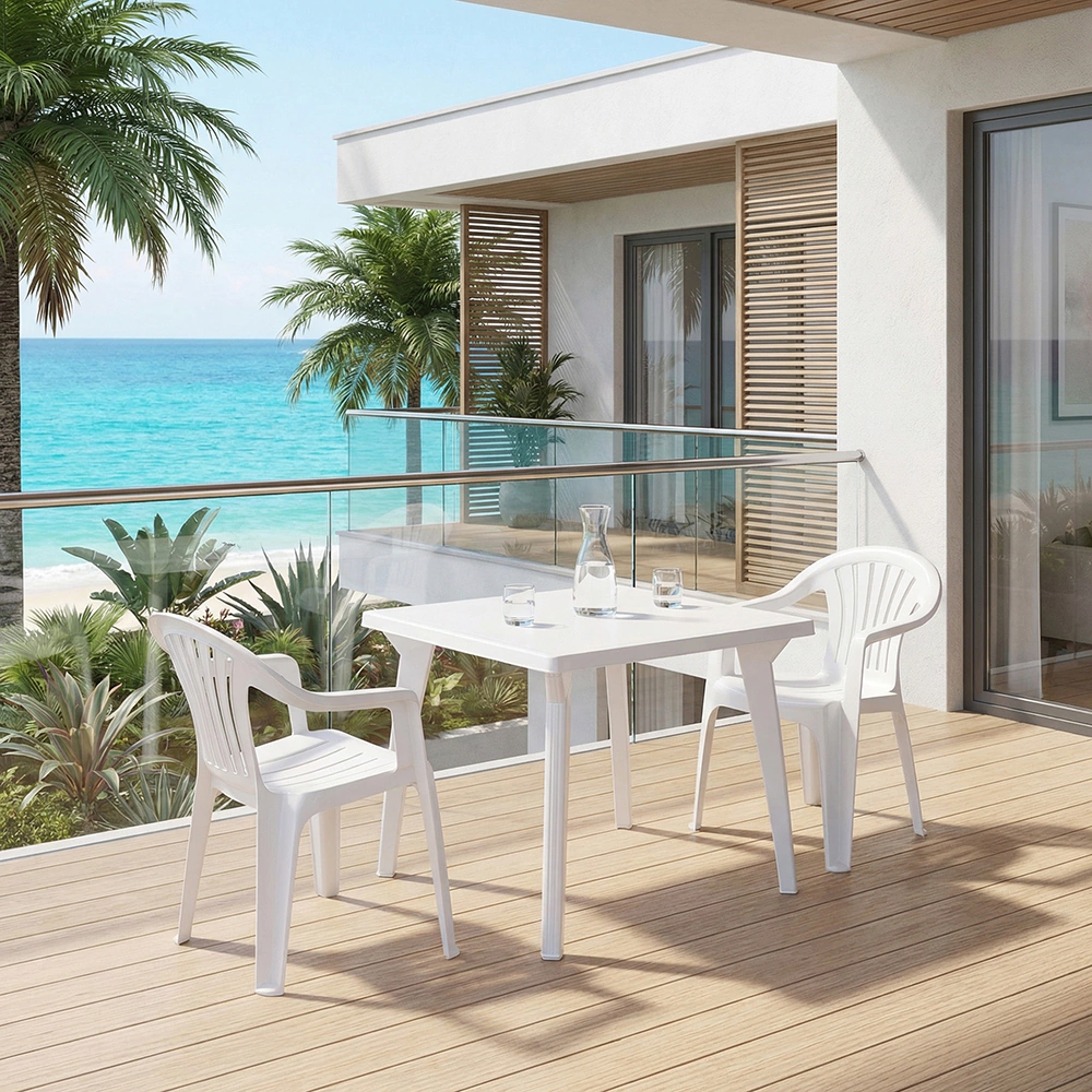 Кресло садовое Эфес 55х58х76 см пластик, белое