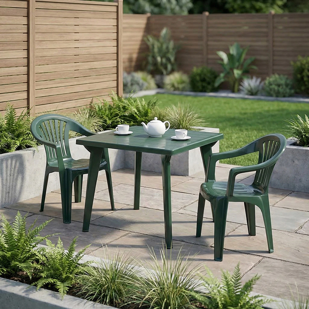 Кресло садовое Эфес 55х58х76 см пластик, зеленое