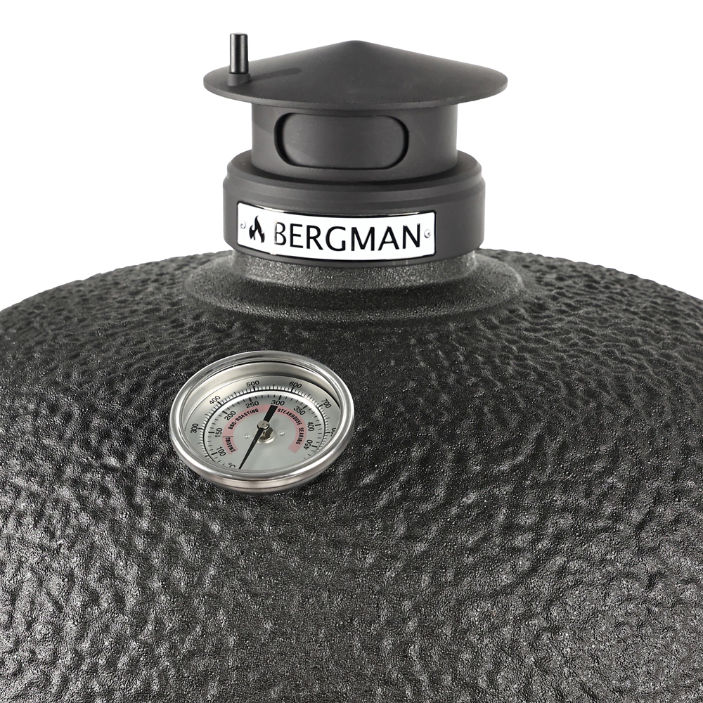 Керамический гриль d59,5 см угольный серый BERGMAN Kamado