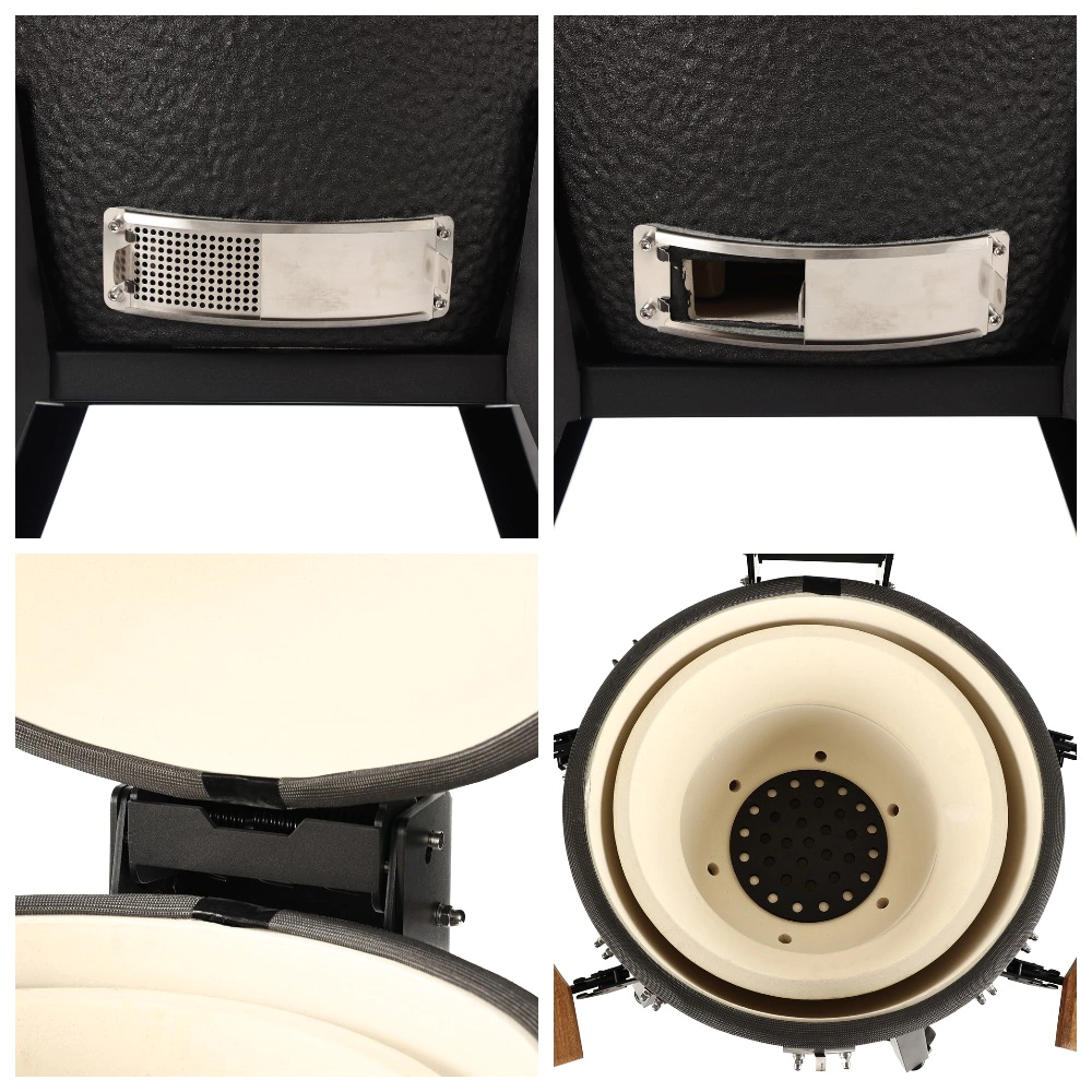 Керамический гриль d59,5 см угольный серый BERGMAN Kamado