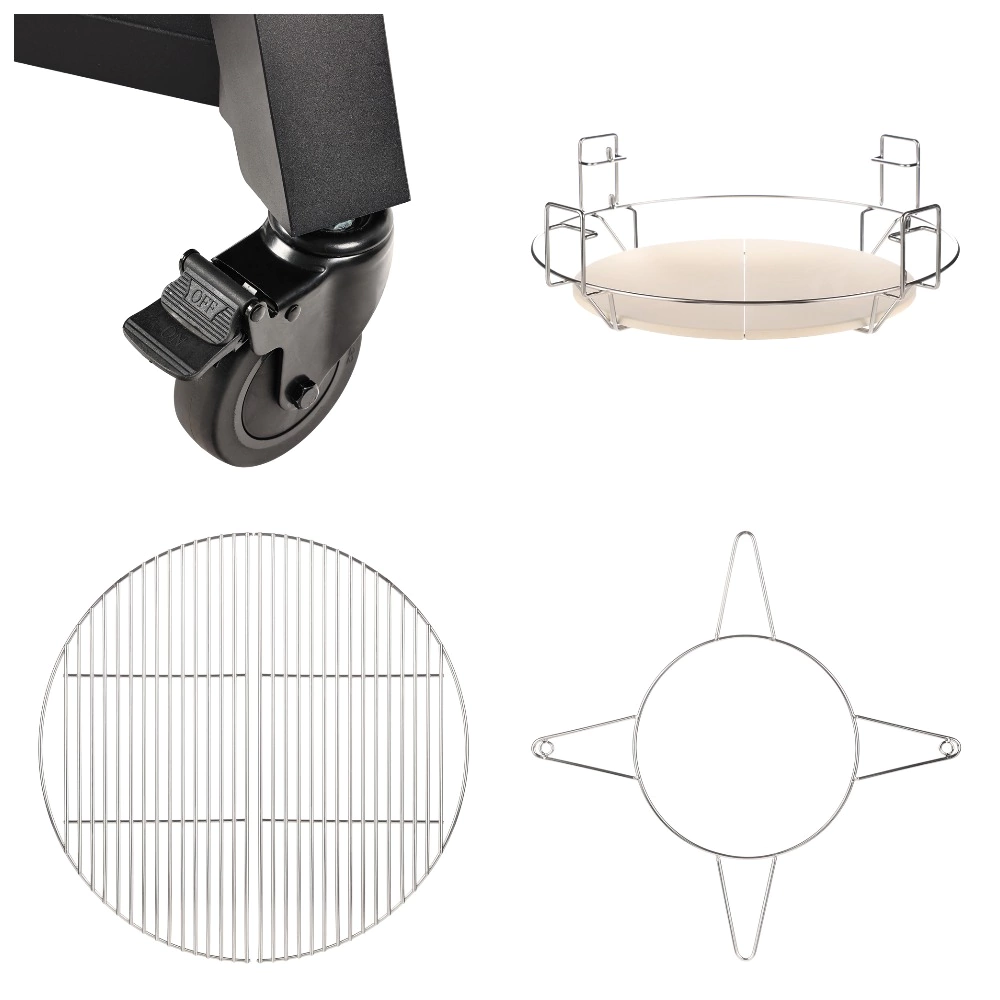 Керамический гриль d59,5 см угольный серый BERGMAN Kamado