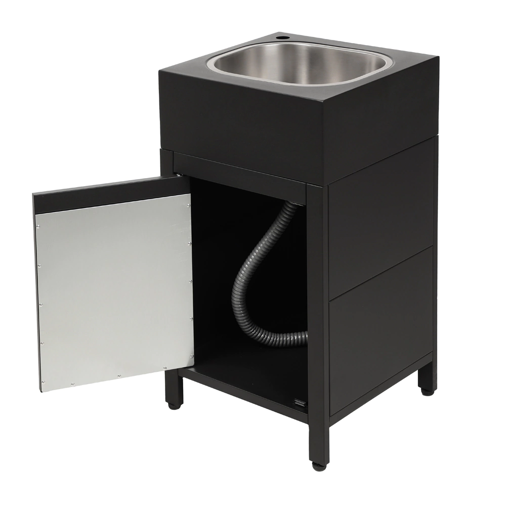 Тумба с мойкой 44х43х85 см для уличной кухни, без смесителя BERGMAN