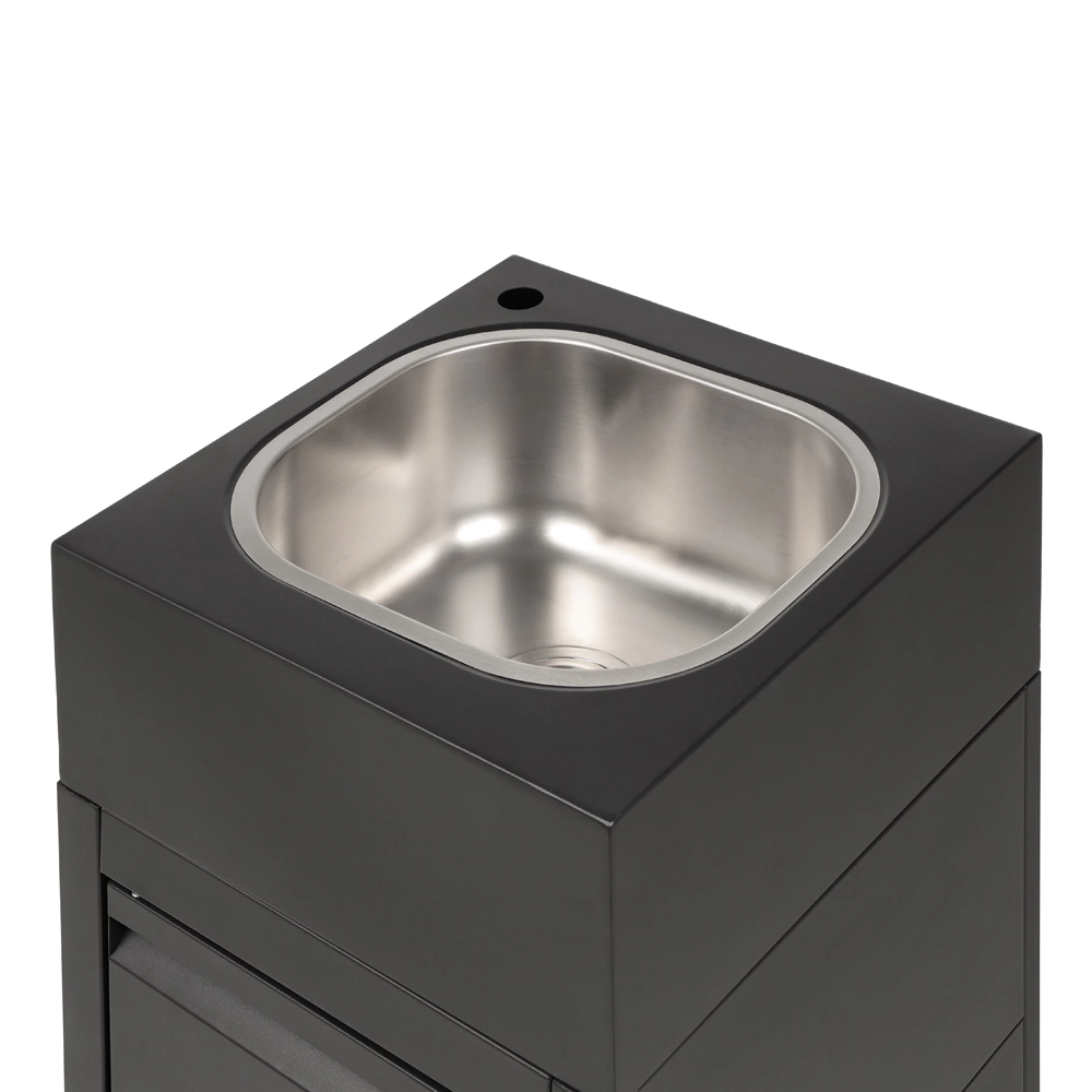 Тумба с мойкой 44х43х85 см для уличной кухни, без смесителя BERGMAN