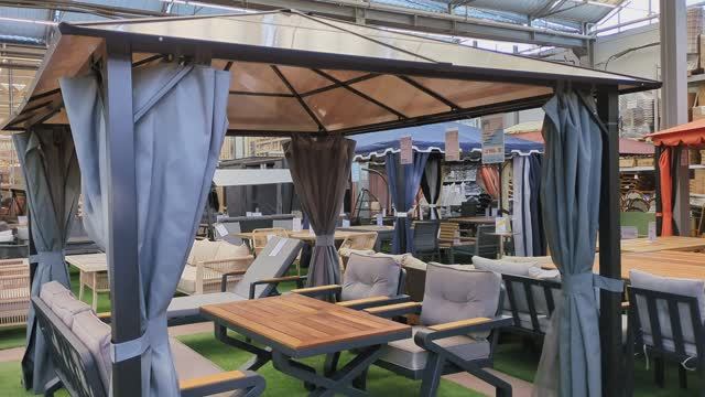 Шатер садовый 300х365х270 см с крышей из поликарбоната - baucenter.ru